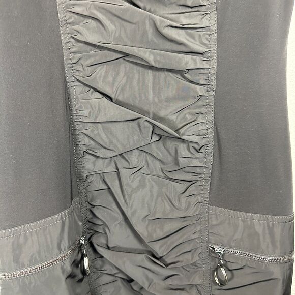 Joseph Ribkoff 193430  Black Sheath Ruched Dress Knee Length Size 8 - Picture 6 of 9